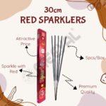 30 Cm Red Sparklers-5pcs/Box - Image 2