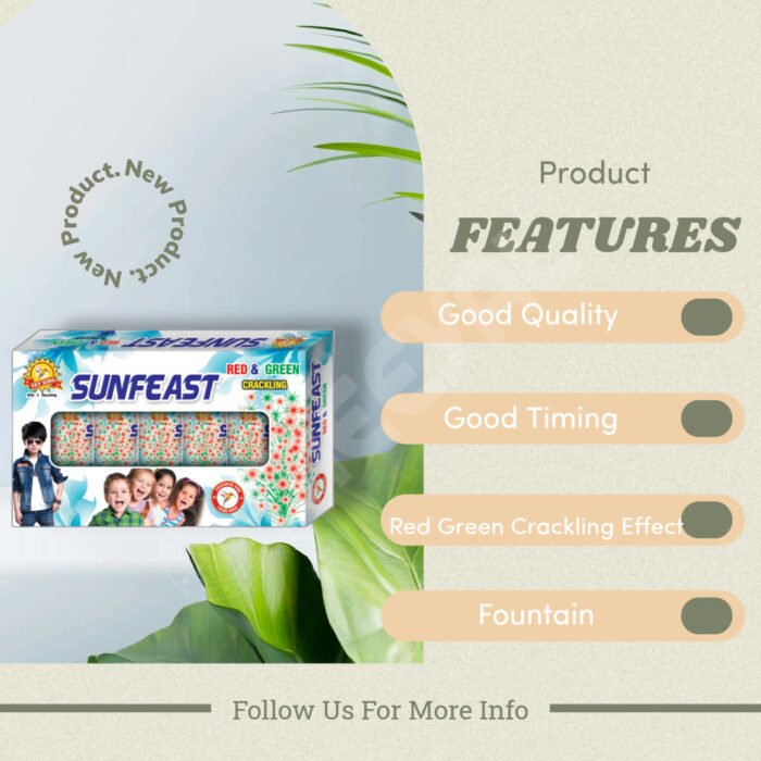 Sun Feast Red & Green-5pcs - Image 2