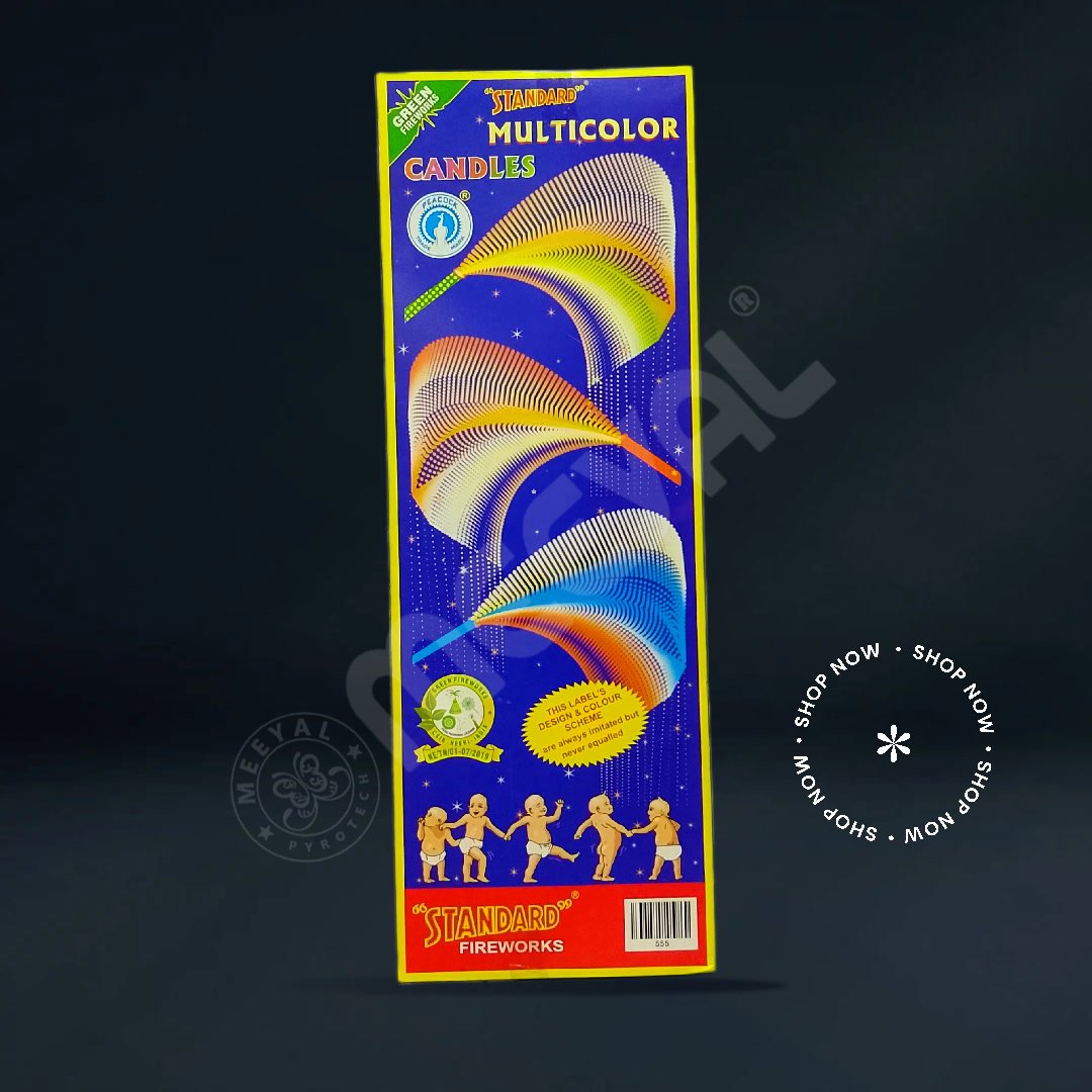 myl-standard (24) Multi Colour Candles-10Pcs/Box - Image 1