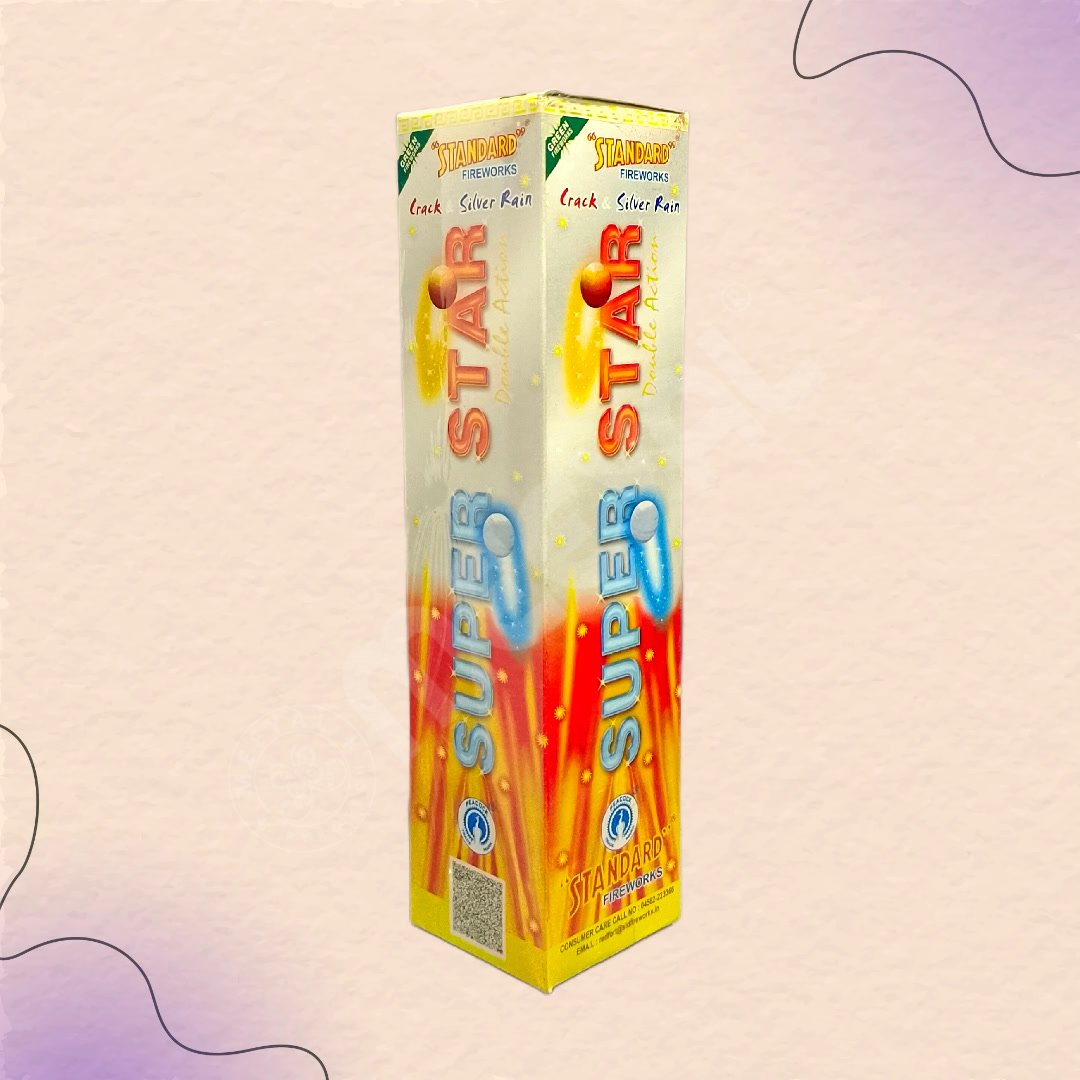 myl-standard (40) Super Star Crack & Silver Rain-1Pc/Box-1.25" Fancy - Image 1